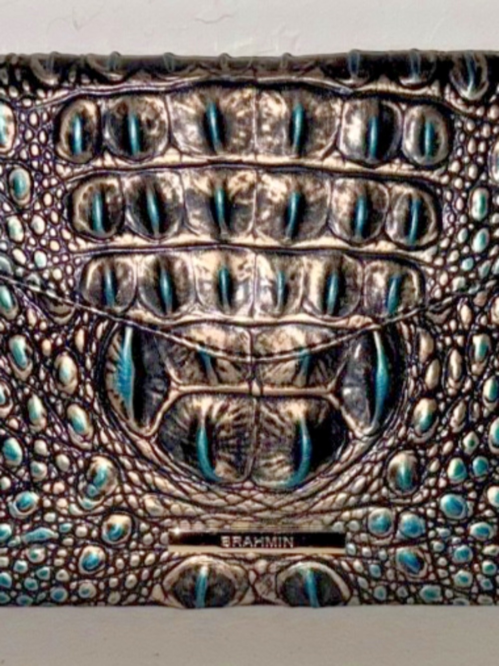 Brahmin Envelope Clutch – Agate Melbourne Embossed Leather HIGHLY RARE NWOT